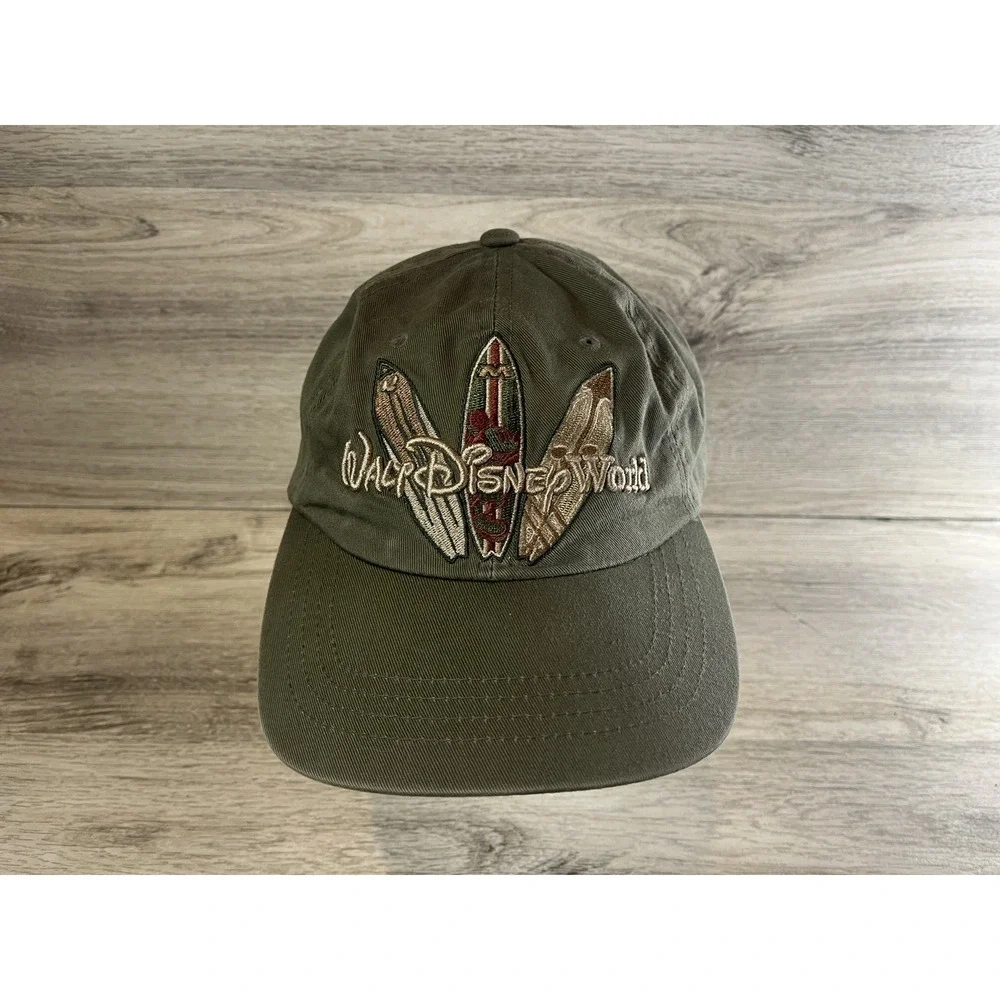 VINTAGE Walt Disney World Mickey Surf Board Baseball Dad Hat Cap Adult Size‎ WDW